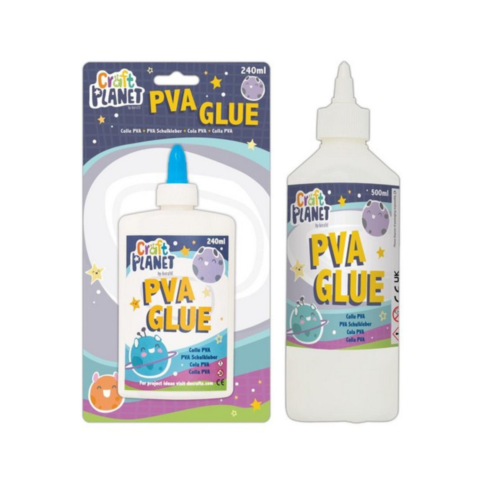 Craft Planet PVA Kleber 3 Größen - 240ml bis 1L Scrapbooking Präge Handwerk