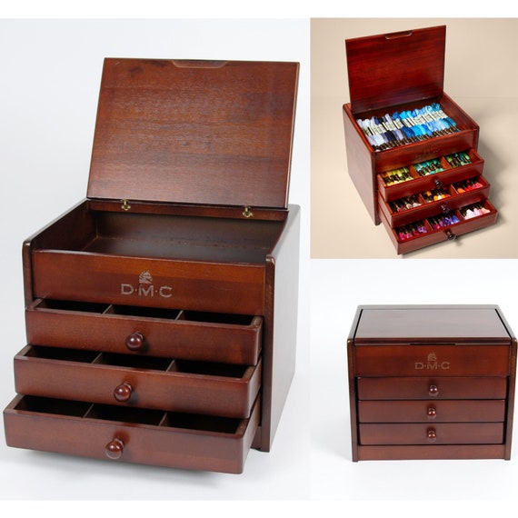 DMC Wooden Collectors Box Includes 1x Skein of All 120 Stranded