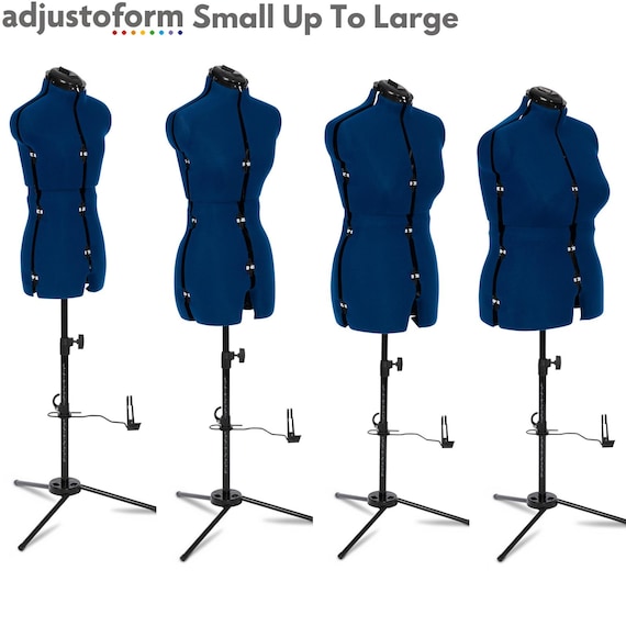 blue dress form Adjustable Sewing Dress Forms (ADF601, Blue)