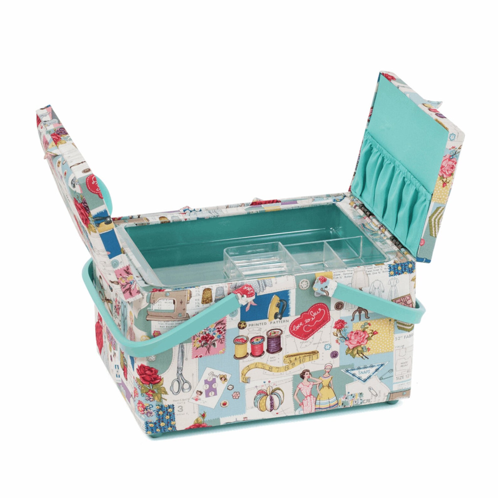 Hobbygift Large Sewing Box Twin Lid Sew Retro Sewing Etsy