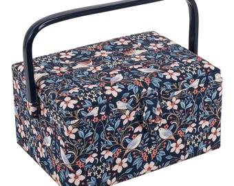 Hobbycadeau-naaidoos (M): bloesemvogels - knutselen, naaien, quilten, breien, borduren, gedetailleerd werk