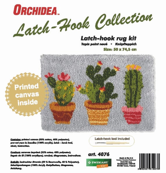 Latch Hook Kit Rug Cactus -  Canada