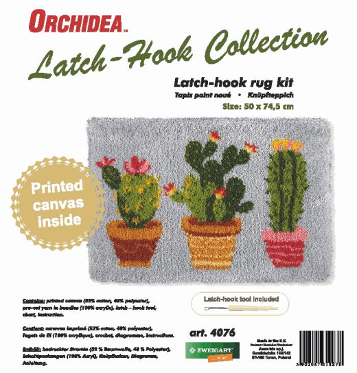 Latch Hook Kit Rug Cactus -  New Zealand