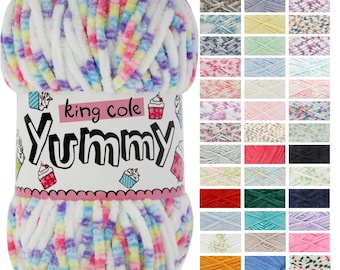 King Cole Yummy 100g Soft Knitting Yarn Chunky Baby Wool - All Colours