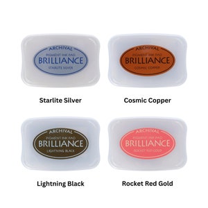 Tsukineko Brilliance Ink Pads Large All Colours Rubber Stamp Quick Dry ...