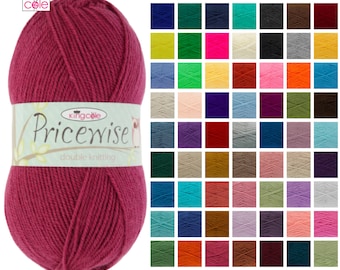No.1 King Cole Pricewise DK Double Knitting Wool Yarn 100g - All Colours