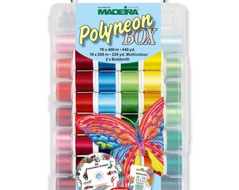 Madeira Softbox - Polyneon - 70 x 400m - 10 x 200m +Needles +CD Multicolour 8085