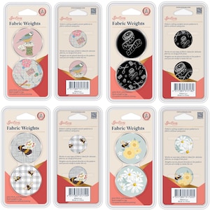 Sew Easy Fabric Weights 2 Pack - Birds Notions Bees Daisy Cutting Sewing