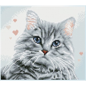 Diamond Dotz Squares - Pricilla - Cat - Animals - Make - Crafts - Gifts - Decor