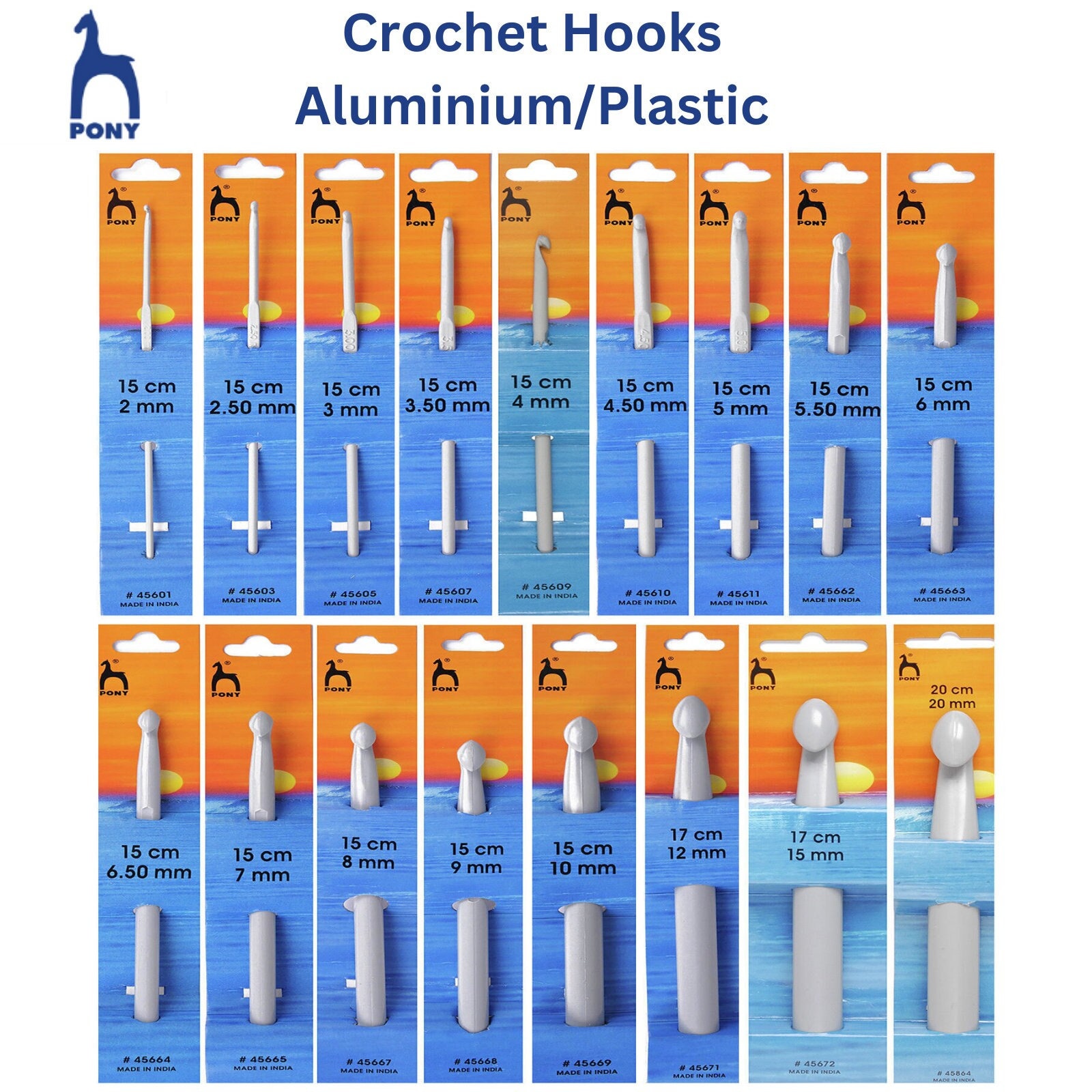 Pony 30704 Maple Crochet Tunisien à Double Pointe En Bois D 15 Cm 4 5 Mm