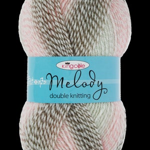 King Cole Melody DK Pastels Knitting Yarn 100g Ball Double Knit Wool Crochet image 2