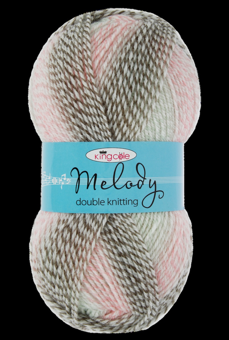 King Cole Melody DK Pastels Knitting Yarn 100g Ball Double Knit Wool Crochet image 2