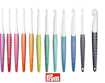 PRYM Ergonomische Häkelnadeln - Weicher Griff - Alle Größen 3mm bis 15mm - Strickwolle