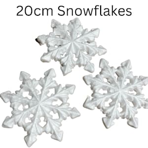 20cm 3D Polystyrene Styrofoam Snowflake Festive Christmas Crafts Kids Decorations