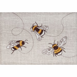 HobbyGift Medium Nähkorb Besticktes Bienen Design Hochwertige Aufbewahrungsbox Bild 3