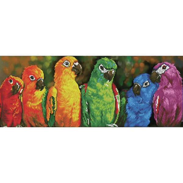 Diamond Dotz - Kit de peinture de diamant - Rainbow Parrots Design