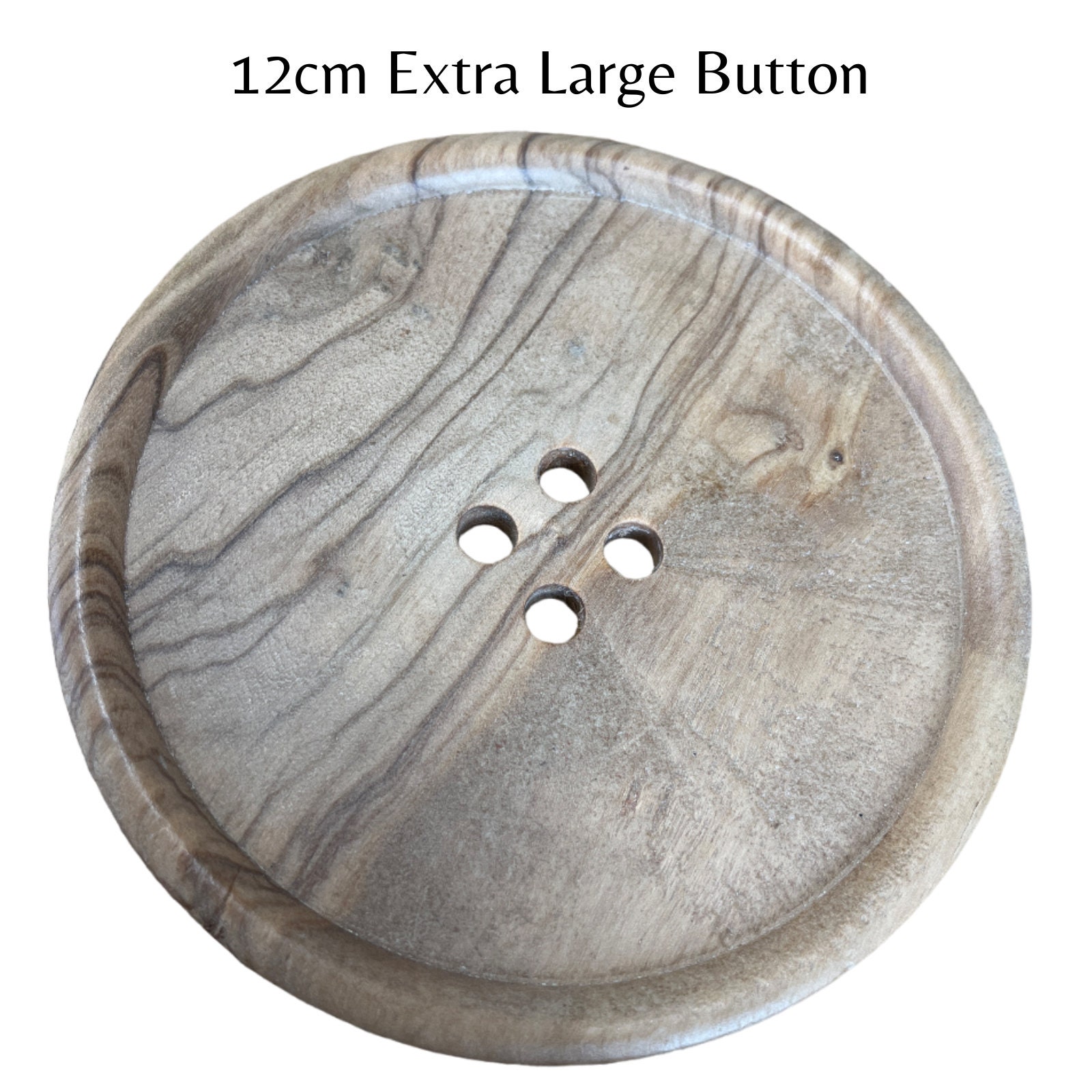 Extra Large Wooden Button 12cm Olive Wood - Novelty Coaster Crafts ...