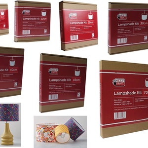 DIY Drum/Round Lampshade Kits - 15cm to 40cm Make Your Own - UK Made Need Craft