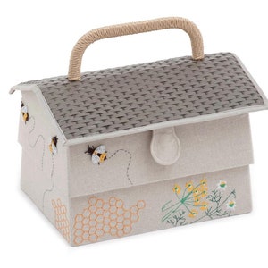 Bee Hive Design Sewing Basket Sewing Box Medium - HobbyGift - Gift
