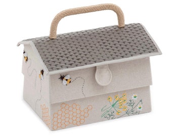 Bee Hive Design Sewing Basket Sewing Box Medium - HobbyGift - Gift