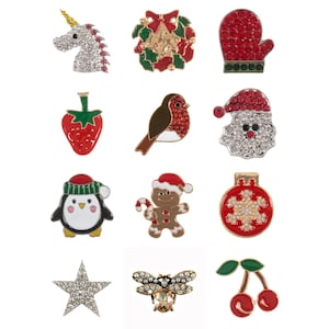 Trimits Bottoni con diamanti natalizi Maglieria scintillante Abbigliamento Scrapbooking Cartoline: lavori manuali, cucito, quilting, ricami e lavori dettagliati