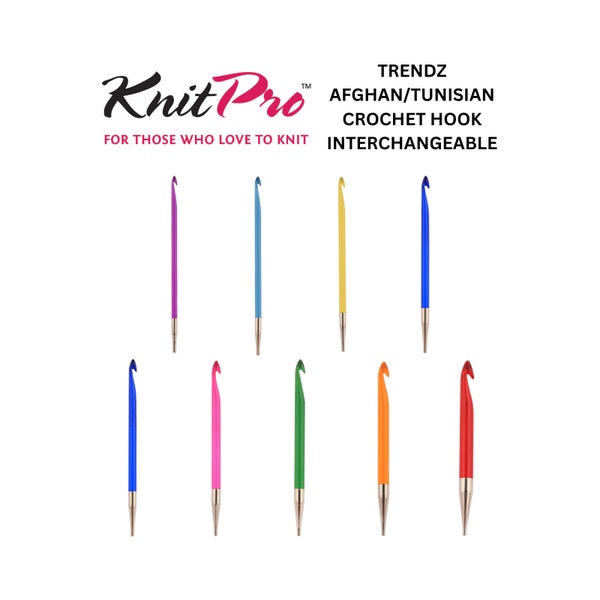 KnitPro Trendz: Crochet Hook Interchangeable Tunisian Afghan Sewing Craft Tool