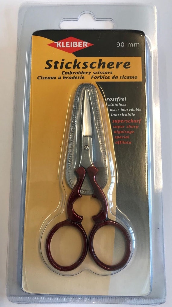 Kleiber Mini/fine Embroidery Scissors Very Sharp 9cm / 3.5 Sewing Crafts  Small With Case 