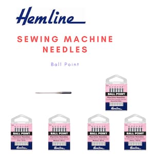 Hemline Sewing Machine Needles - Ball Point - craft, sewing, quilting knitting, Embroidery & detailed work
