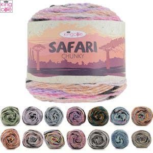 King Cole Safari Chunky 150g - Strick-Häkelgarn 100% Acrylwolle