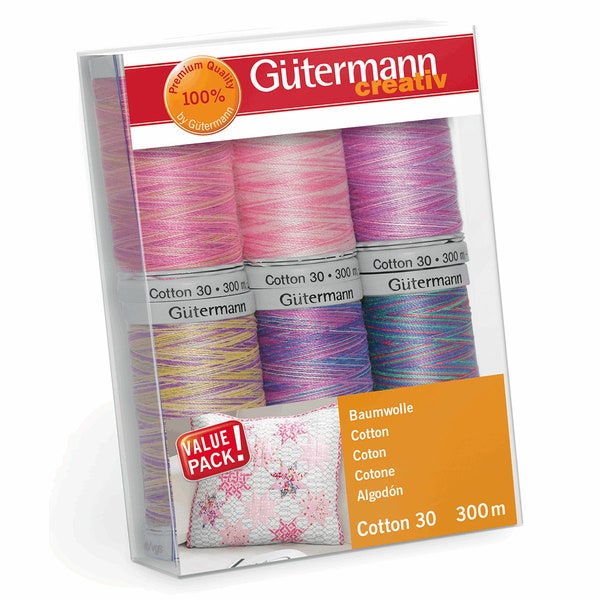 Jeu de fils Gutermann: Coton n ° 30 - 6 x 300m