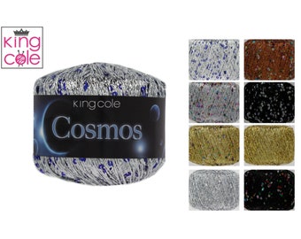 King Cole Cosmos Metallic Sequin Knitting Yarn - Sequin & Sparkle - All Colours