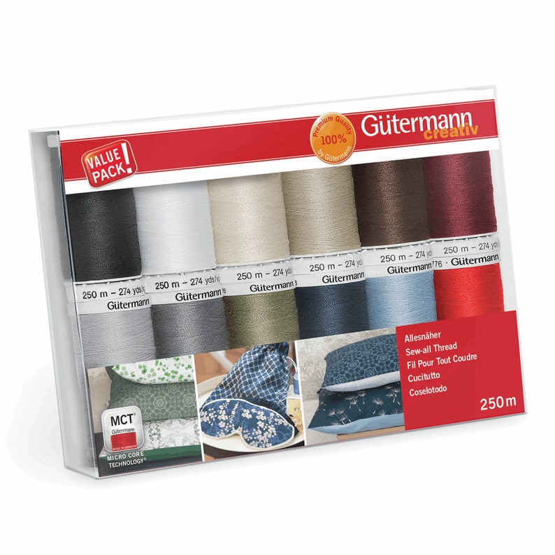 Gutermann Thread Set Sewall 12 X 250m Assorted Etsy