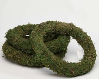 Artificial Padded Green Moss Wreath Rings 30cm Christmas Door Decor Flowers