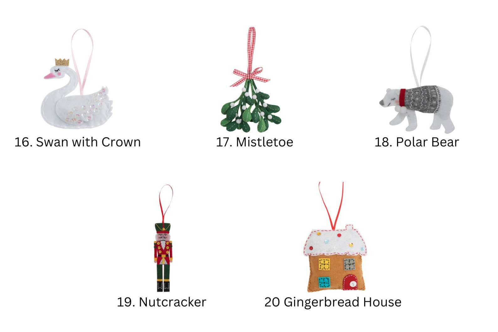 Trimits Xmas Felt Craft Kits Christmas Decoration Beginners Etsy UK