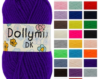King Cole Dollymix DK 25g Knitting Yarn Double Knit - Toys Crochet - All Colours