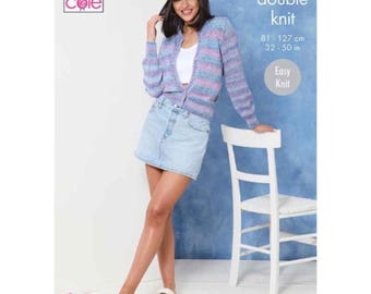 Cardigan en gilet met King Cole-patroon gebreid in Jamboree, DK 6355