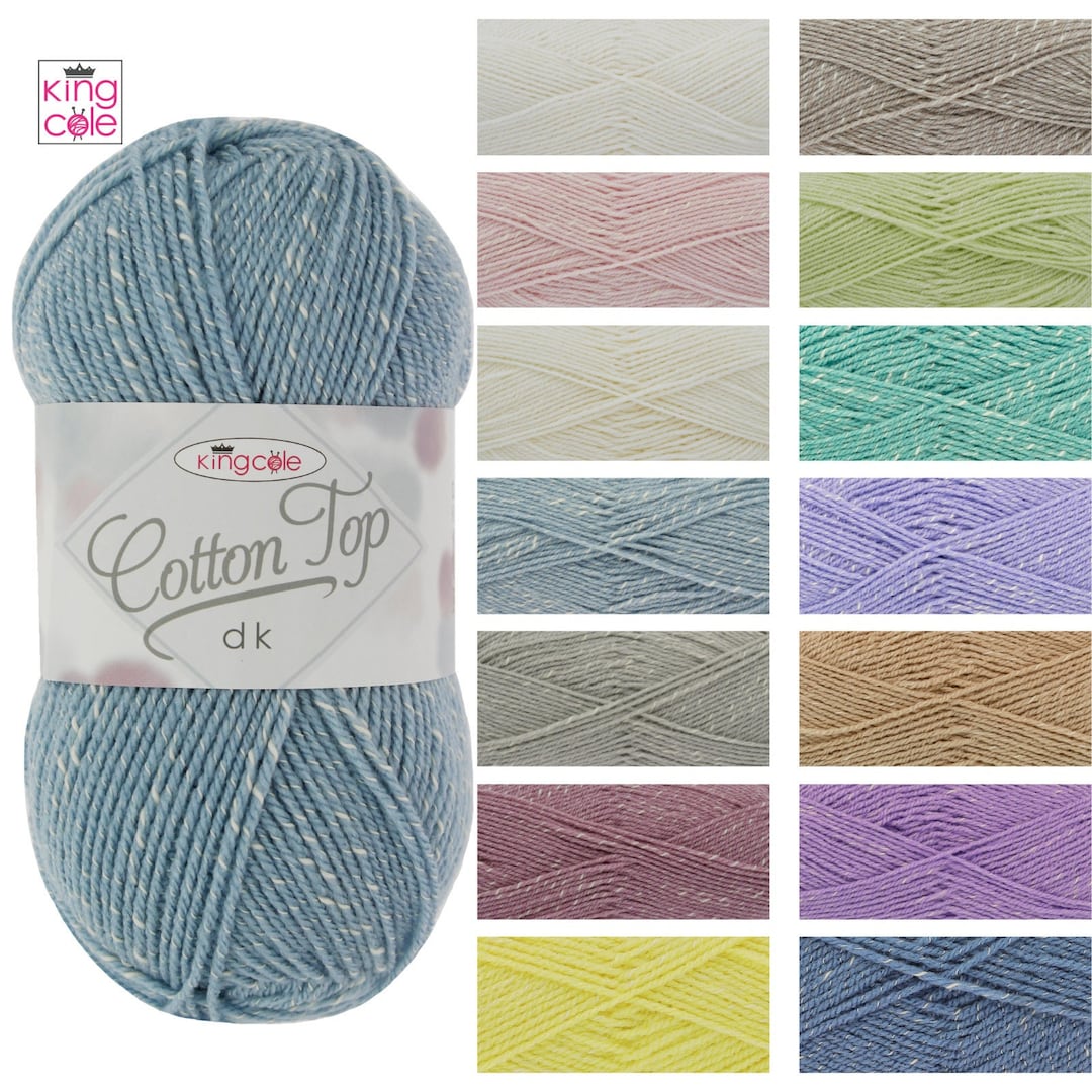King Cole Cotton Top DK Double Knit Wool Knitting Yarn 100g Ball All