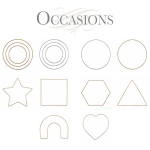 Trimits Wire Craft Creolen - Gold Silber - Weihnachten Festlich Xmas - DIY Hängekranz - Makramee - Herz Regenbogen Stern Dreieck Hexagon