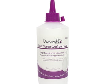 Dovecraft Colles et adhésifs - Colle pour artisans à très bon rapport qualité-prix (300 ml), PVA, non toxique