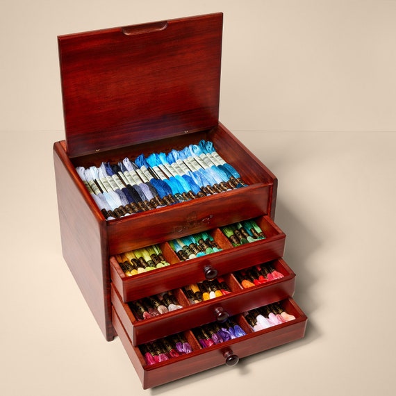 DMC Wooden Collectors Box Includes 1x Skein of All 120 Stranded