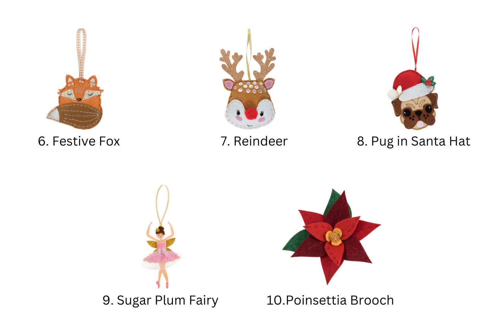 Trimits Xmas Felt Craft Kits Christmas Decoration Beginners Etsy UK