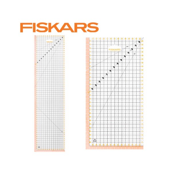 Fiskars Lineale Patchwork 15 x 30cm/60cm Gitter Markiert 30, 45 und 60 Craft Cutting