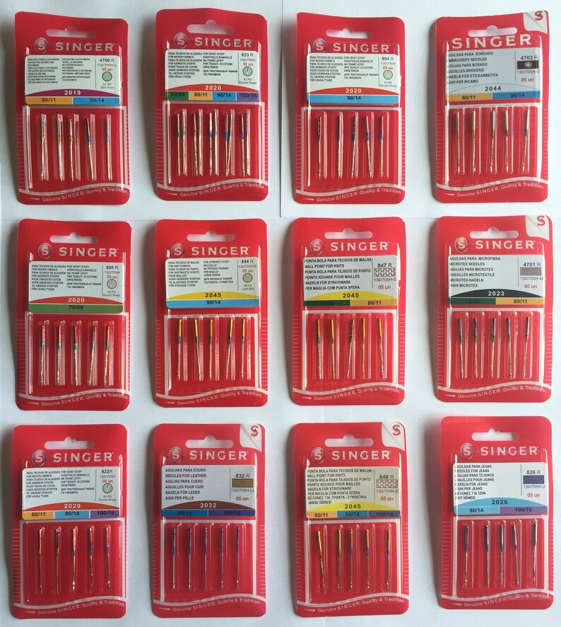 Singer Sewing Machine Needles All Styles / Sizes Domestic Etsy