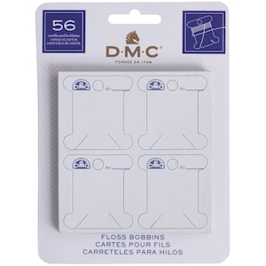 56x DMC Floss Bobbins - Thread Organisers - Embroidery Thread Cross Stitch