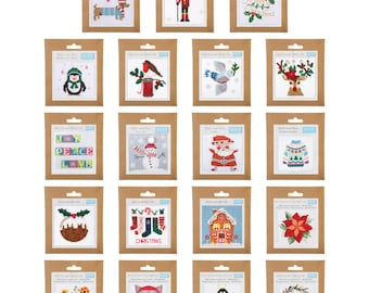 Trimits Counted Cross Stitch Kits Xmas Christmas Festive Designs 13 x 13cm