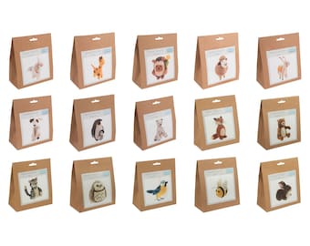Trimits Needle Felting Kits Animals Designs Crafting Bee Owl Bears Giraffe - Craft, Sewing, Quilting Knitting, Embroidery, Detailed Work