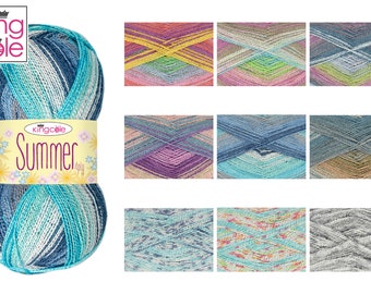 King Cole Summer 4Ply Wool 100g Ball - All Colours Bamboo & Cotton Knitting Yarn Sock Yarn