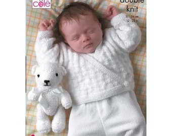 King Cole Pattern Kids Sweaters, Cardigans & Teddy Bear Knitted in any King Cole DK 2768