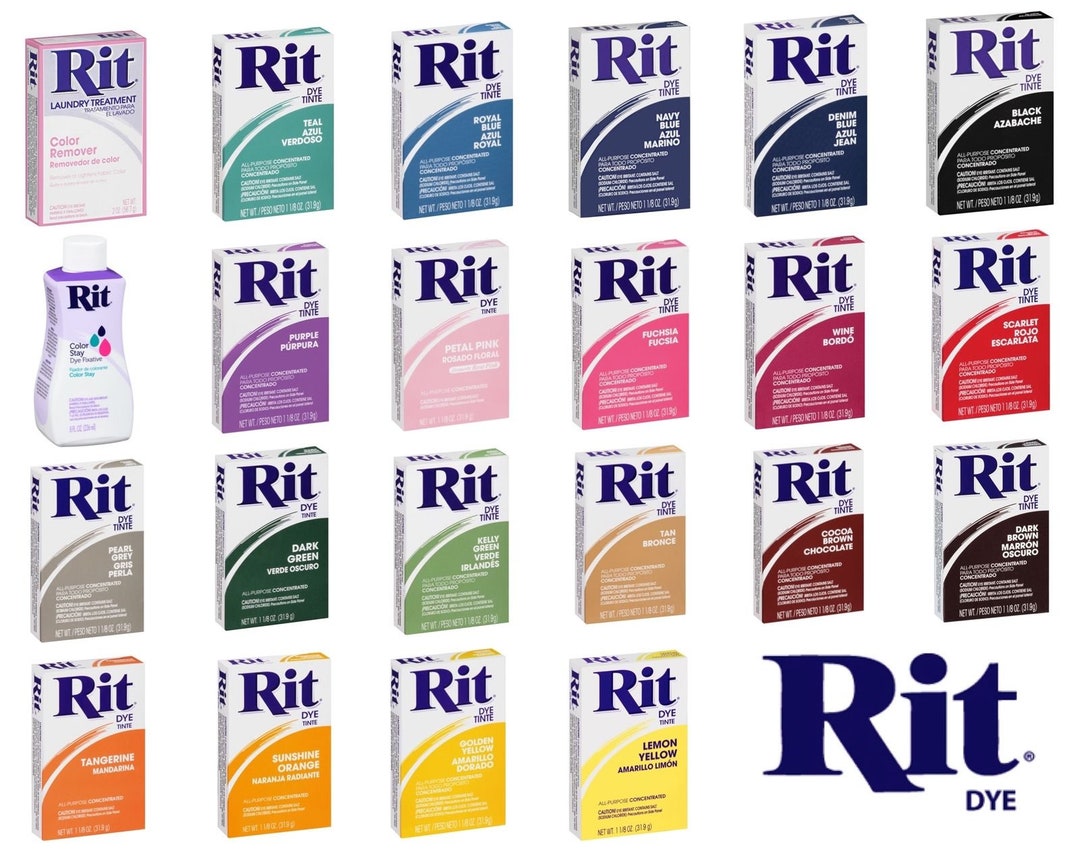 6 Packets of RIT ALL Purpose Powder Fabric Dye 31.9g, Select