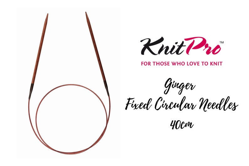 KnitPro Ginger Fixed Circular Needles 40cm Length Sizes 2mm-12mm Knitting Needles 画像 1